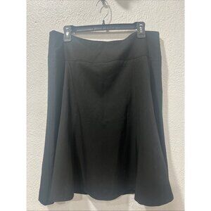 Sweet Lily Womens Skirt Size 10 Black Swing Ruffle Flowy Skater A Line